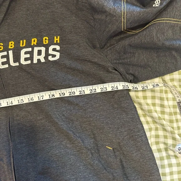 Reebok Pittsburgh Steelers Gray Windbreaker Jacket Size XL - Picture 7 of 8